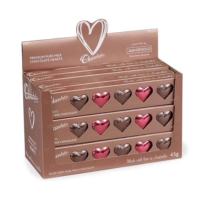 Premium Pure Milk Chocolate Hearts