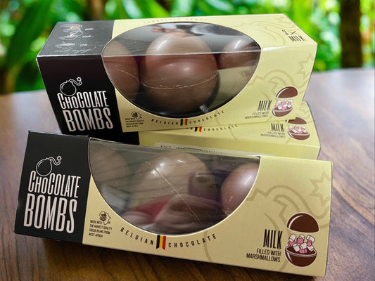 Marshmallow Filled Chocolate Bombs