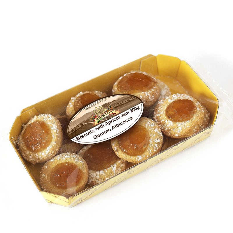 Round Italian Biscuits with Apricot Jam Bristot Gemme