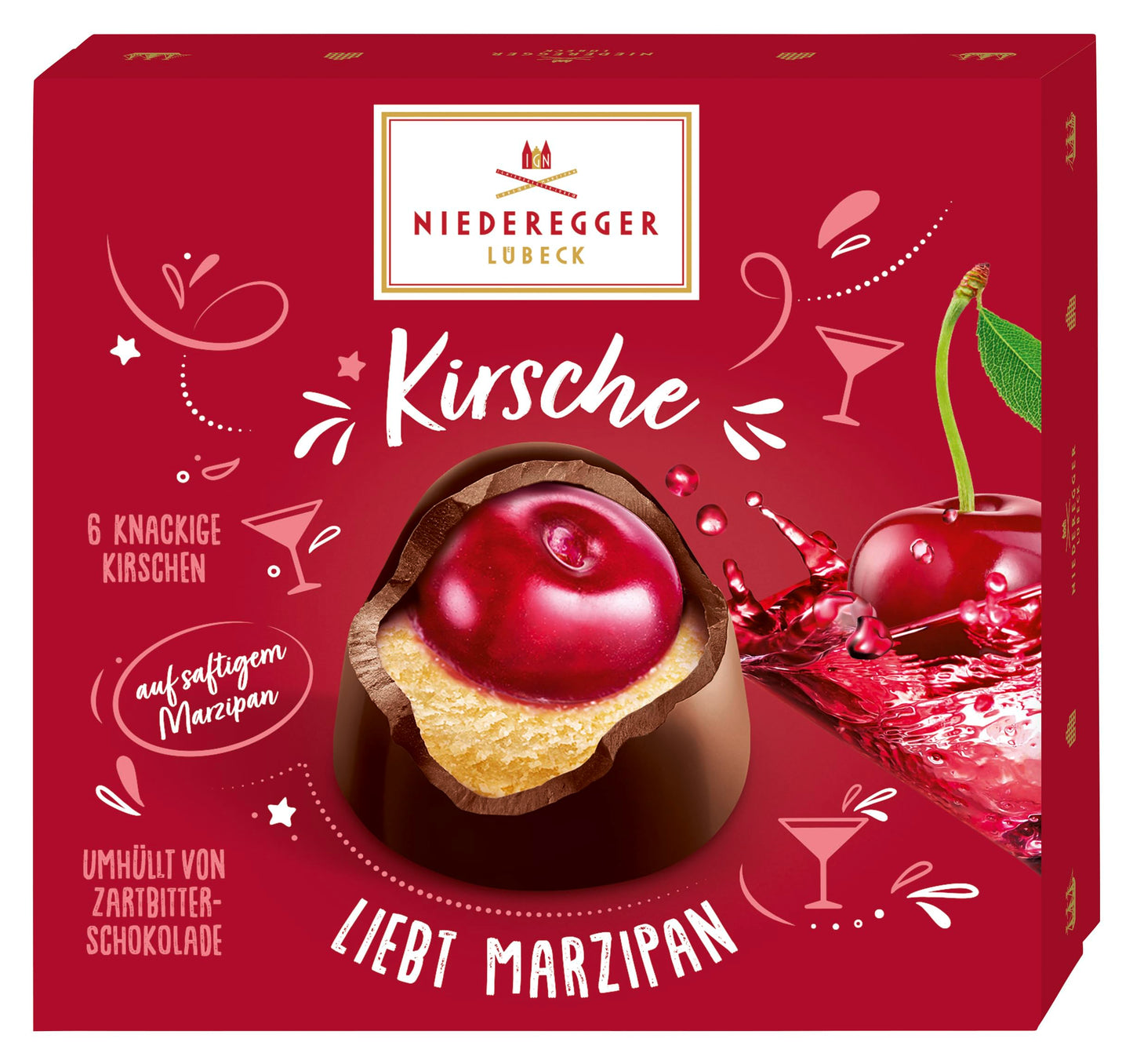 Marzipan Cherry Niederegger Dark Chocolate Kirsche