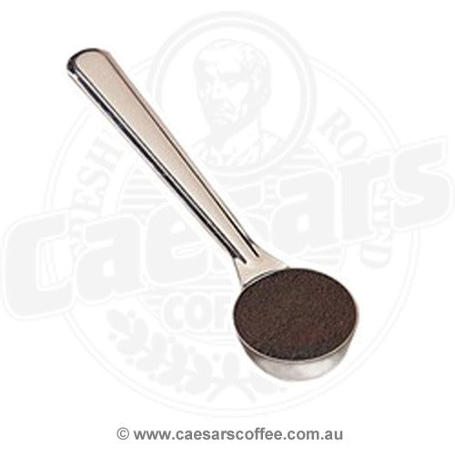 Chrome ground coffee measure scoop From Caesars Coffee and Fine Food