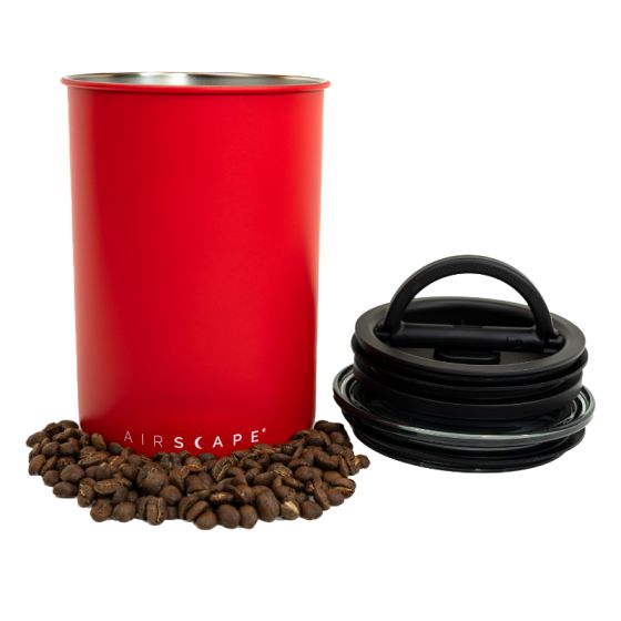 Airscape Matt Red Coffee Storage Canister Medium