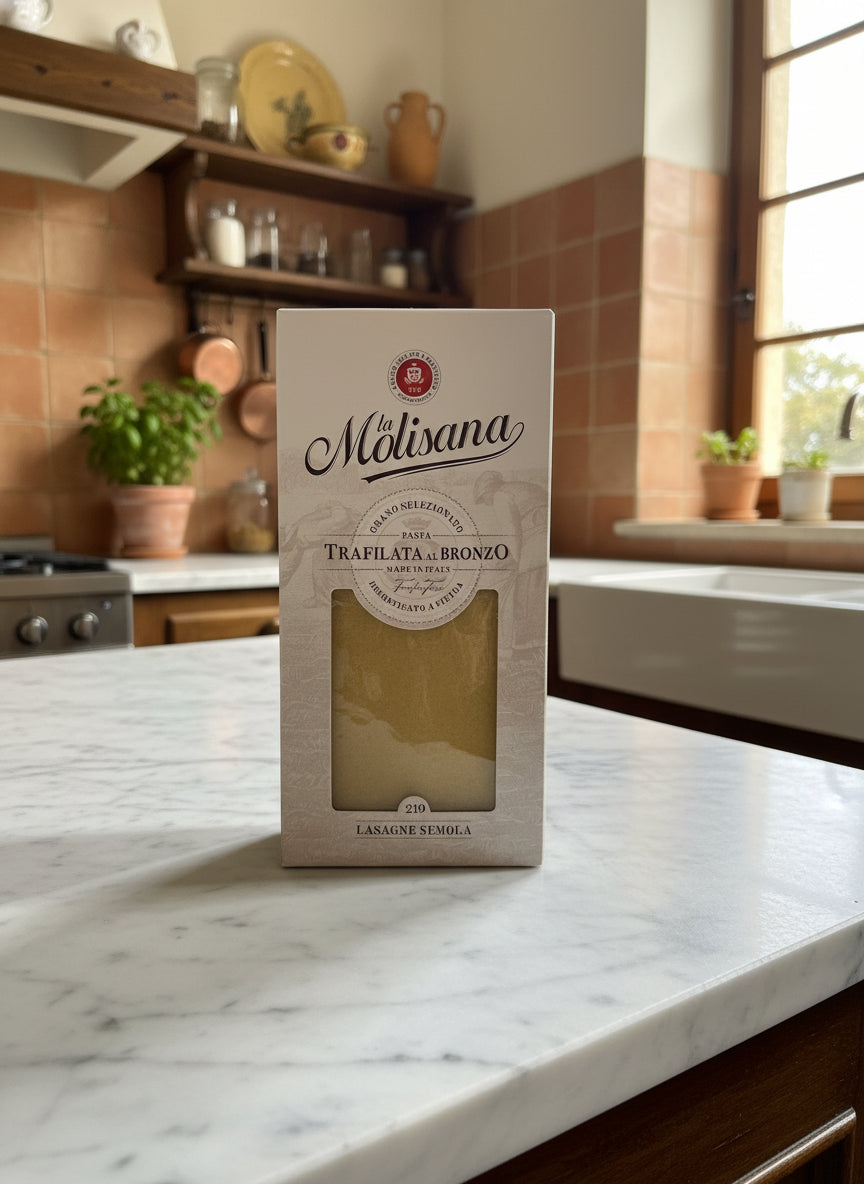 Italian Bronze Extruded Linguine and lasagne sheets speciality pasta used for premium Italian cuisine dishes