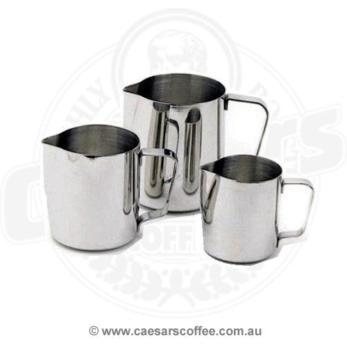 Stainless steel milk frothing jugs